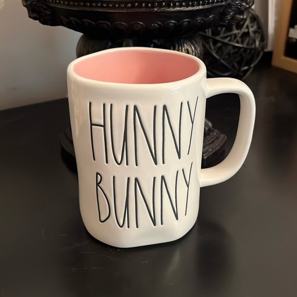 NEW Rae Dunn HUNNY BUNNY Large White/Pink Mug - Picture 2 of 6